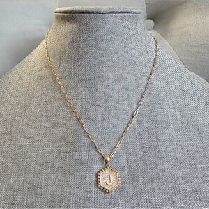 Elegant Gold Plated “J” Initial Necklace